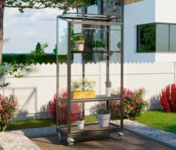 Vitavia Balkongewächshaus mit Rollfundament, schwarz