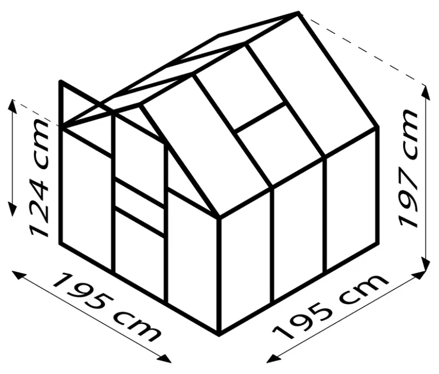 Vitavia Einsteiger-Gewächshaus inkl. Fundamentrahmen, 3,8 m²