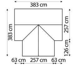 Vitavia Gewächshaus, 13 m², inkl. Fundamentrahmen