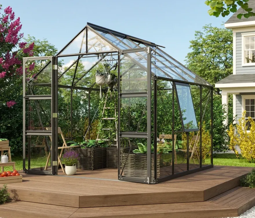 Vitavia Gewächshaus Olymp 6,7m² inkl. Fundamentrahmen
