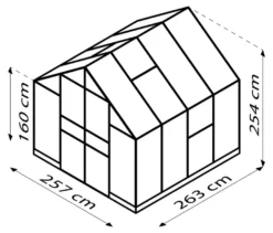 Vitavia Gewächshaus Olymp 6,7m² inkl. Fundamentrahmen