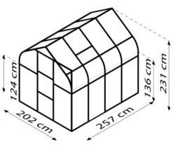 Vitavia Gewächshaus Orion ESG 5 m² inkl. Rahmenfundament