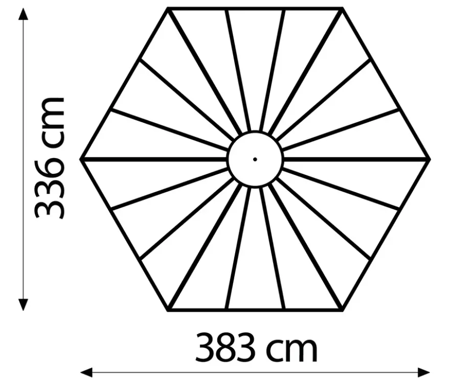 Vitavia Gewächshaus Pavillion 9 m² inkl. Fundamentrahmen, schwarz