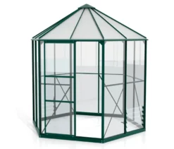 Vitavia Gewächshaus Pavillon 4,5 m² inkl. Fundamentrahmen, smaragdgrün
