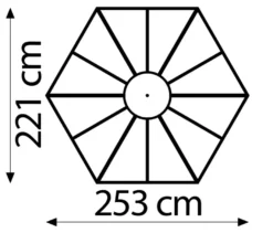 Vitavia Gewächshaus Pavillon 4,5 m² inkl. Fundamentrahmen, smaragdgrün