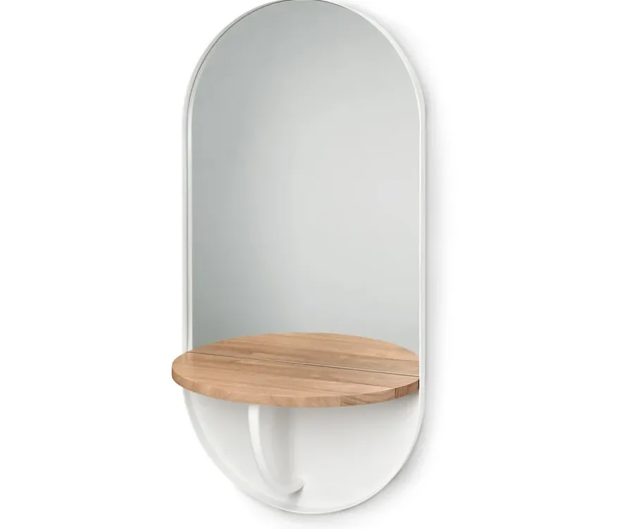 Wandspiegel mit Ablage und Garderobenstange