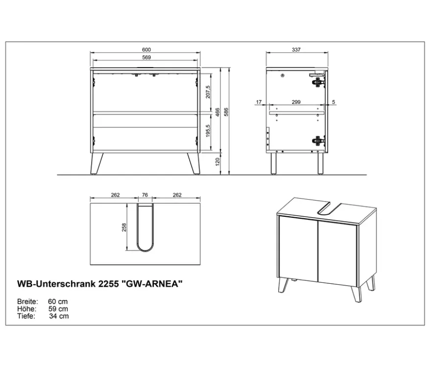 Waschbeckenunterschrank »ARNEA«