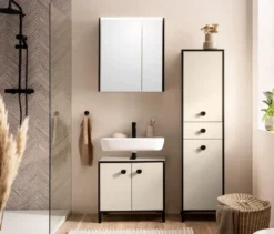 Waschbeckenunterschrank »Edda« mit 2 Türen, cremebeige