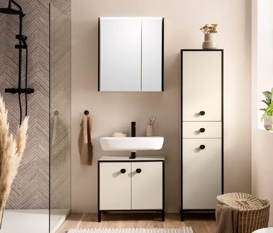 Waschbeckenunterschrank »Edda« mit 2 Türen, cremebeige