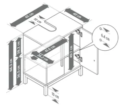 Waschbeckenunterschrank »Eklund«, anthrazit