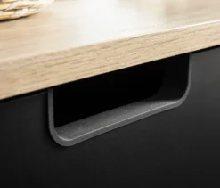 Waschbeckenunterschrank »Emmik«, schwarz/weißeiche