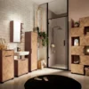 Waschbeckenunterschrank »Piazza«, mauve/Fischgräten-Dekor