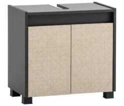 Waschbeckenunterschrank »Sander«, anthrazit/Canasta