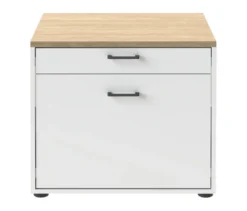 Waschmaschinenunterschrank »Solea« mit Wäschekorb-Auszug und Schublade, matt weiß