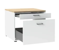 Waschmaschinenunterschrank »Solea« mit Wäschekorb-Auszug und Schublade, matt weiß