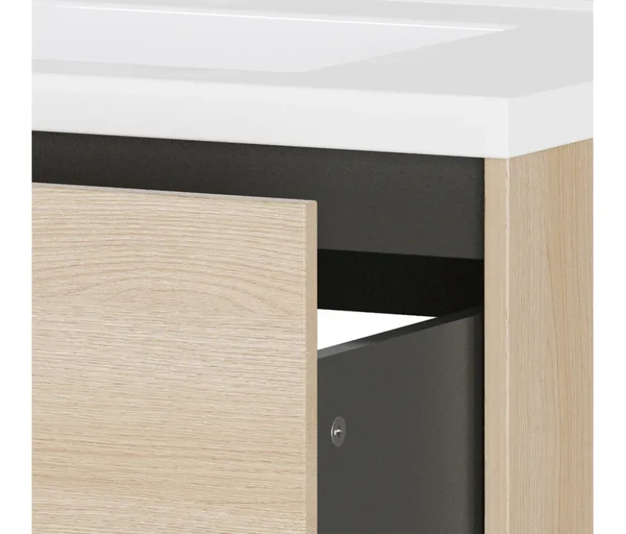 Waschtisch »Bodera« inkl Becken, Eichenoptik, 81 cm