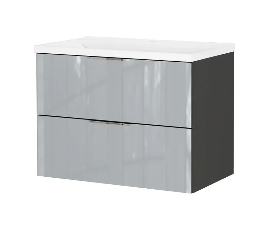 Waschtisch »Celano« inkl. Becken, graphit-silbergrau, 81 cm