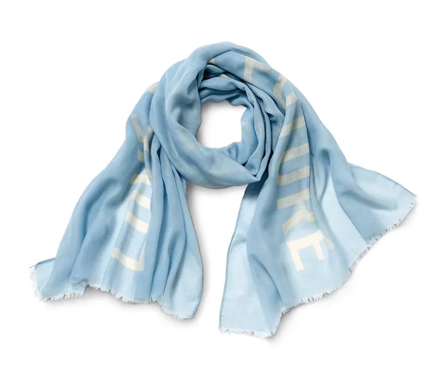Webschal mit Statement-Print