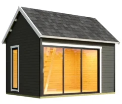 Weka Designhaus mit Schlafboden »M445A«, 44 cm Wandstärke