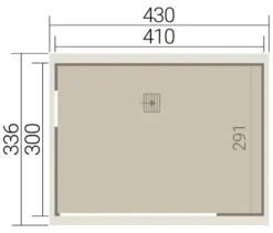 Weka Designhaus mit Schlafboden »M445A«, 44 cm Wandstärke