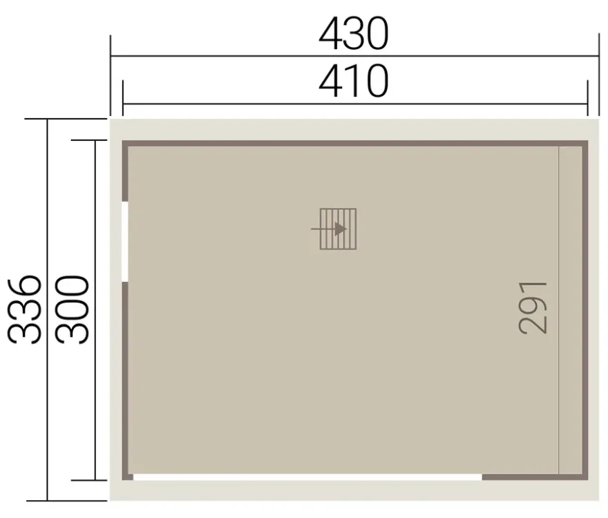 Weka Designhaus mit Schlafboden »M445A«, 44 cm Wandstärke