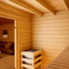 Weka Wochenendhaus »Hamburg« mit Sauna und Aufbau, 70 mm, anthrazit