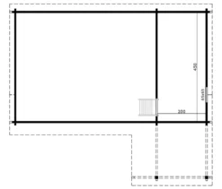 Weka Wochenendhaus »Hamburg« mit Sauna und Aufbau, 70 mm, anthrazit