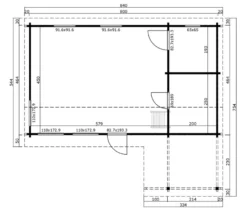 Weka Wochenendhaus »Hamburg« mit Sauna und Aufbau, 70 mm, anthrazit