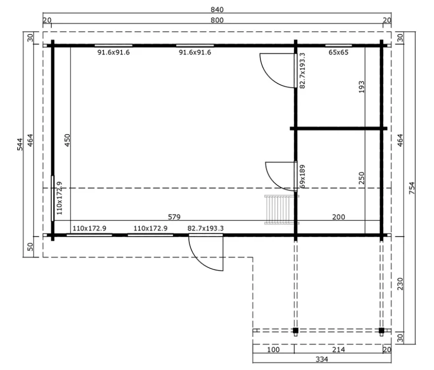 Weka Wochenendhaus »Hamburg« mit Sauna und Aufbau, 70 mm, anthrazit