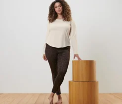Wende-Sporttight, schwarz und braun