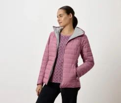 Wende-Steppjacke, grau/rosé