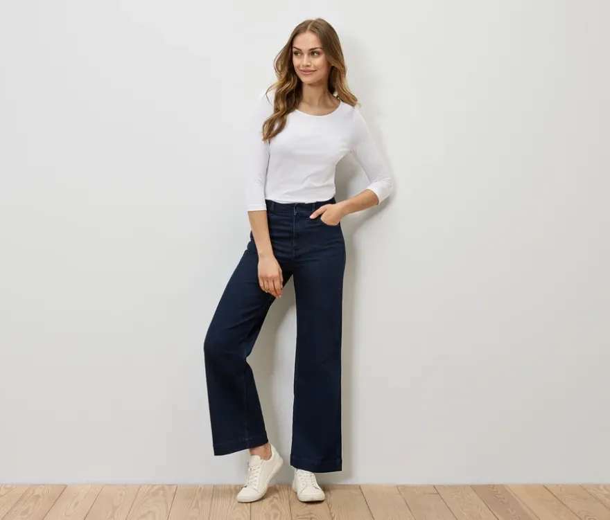 Wide Leg Jeans – Fit »Viki«, rinse