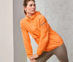 Windprotection-Laufjacke, neonorange