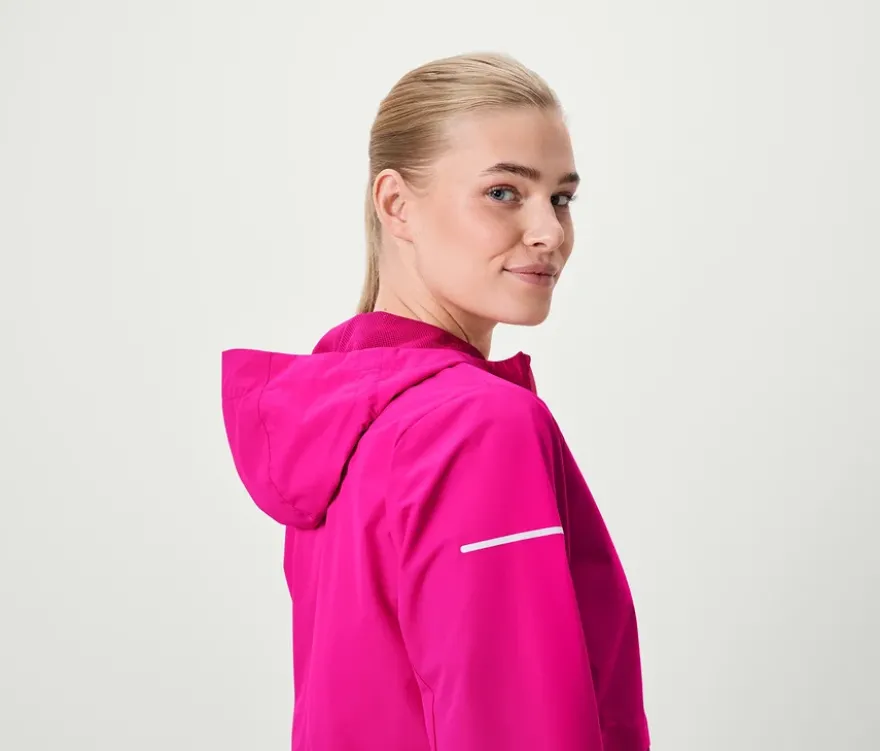 Windprotection-Laufjacke, neonpink