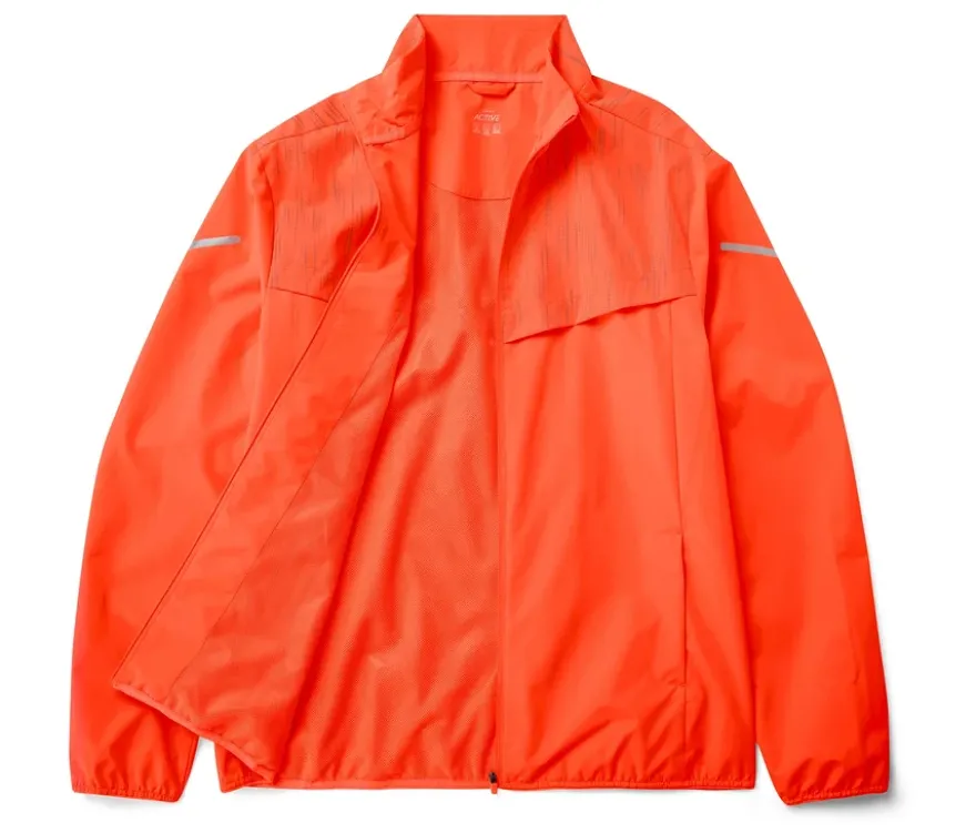 Windprotection-Laufjacke, neonorange