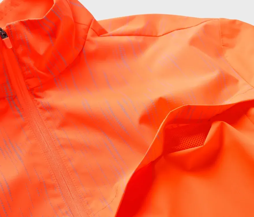 Windprotection-Laufjacke, neonorange