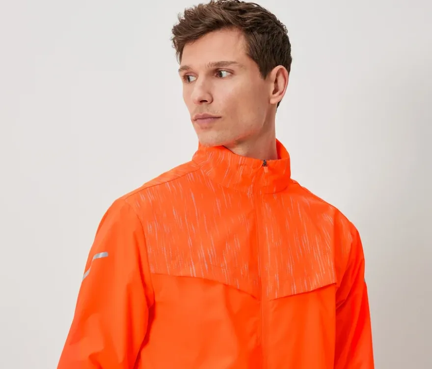 Windprotection-Laufjacke, neonorange