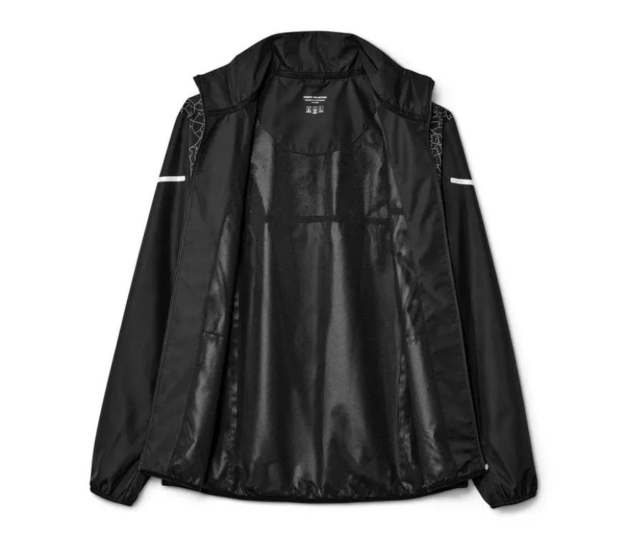 Windprotection-Laufjacke, schwarz