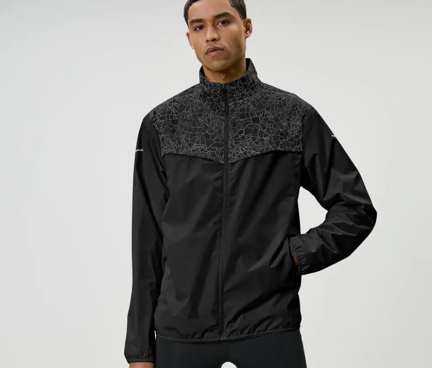 Windprotection-Laufjacke, schwarz