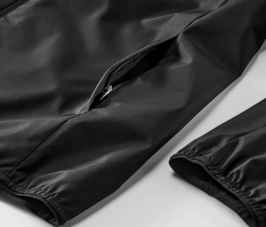 Windprotection-Laufjacke, schwarz