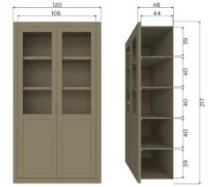 WOOOD Buffetschrank »Gunnar«, mud
