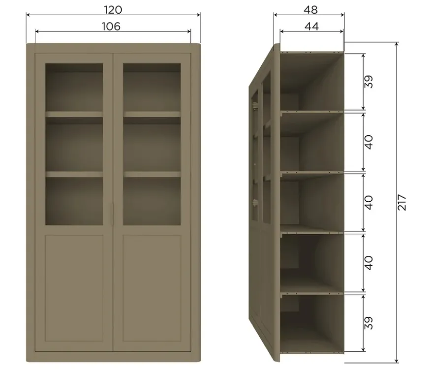 WOOOD Buffetschrank »Gunnar«, mud