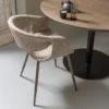 WOOOD Esszimmerstuhl »Yossi« mit Metallfuß, 2er-Set, kupfer-sand