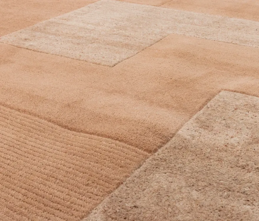 WOOOD Handgewobener Teppich »Noven«, 170 x 240 cm, sand