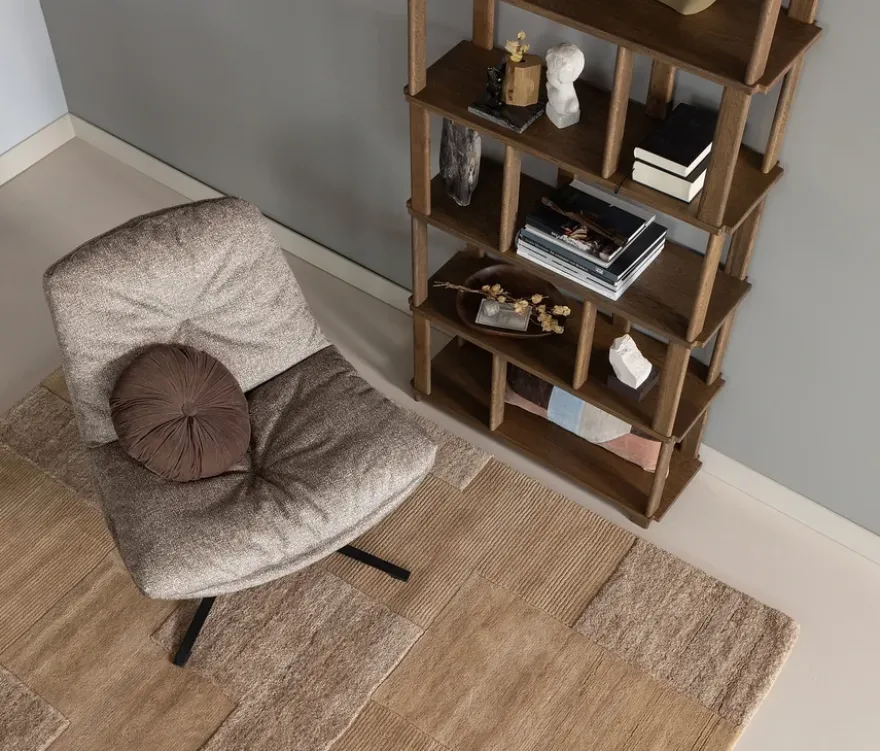 WOOOD Handgewobener Teppich »Noven«, 170 x 240 cm, sand
