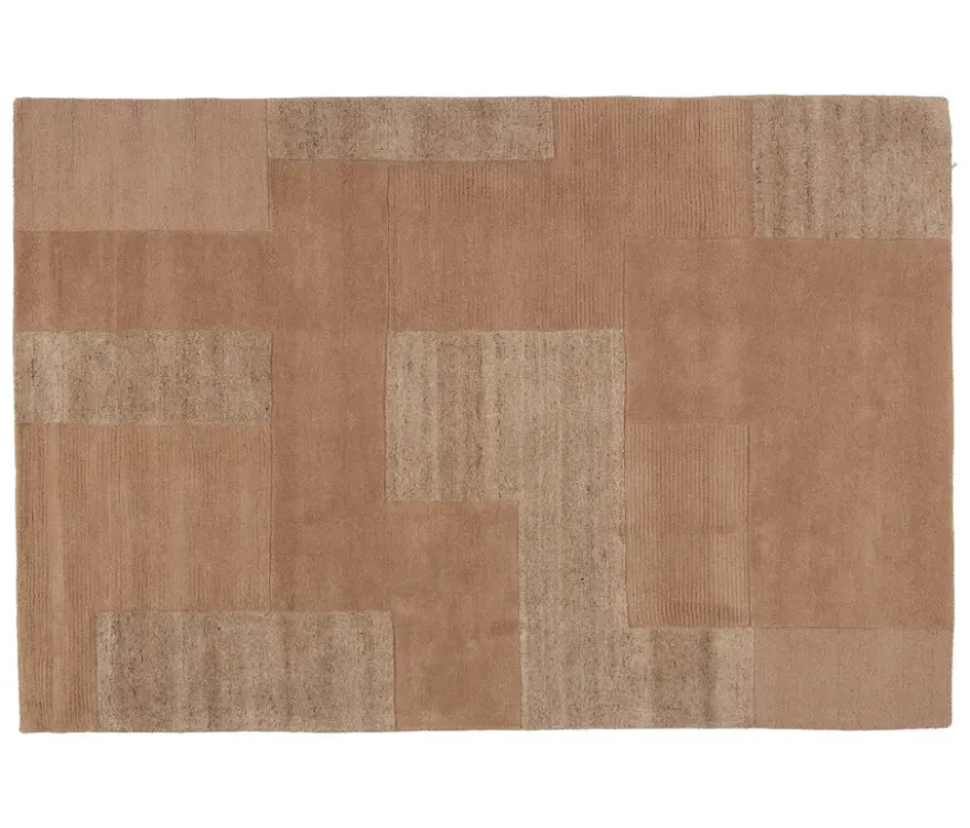 WOOOD Handgewobener Teppich »Noven«, 170 x 240 cm, sand