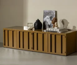 WOOOD Metall-TV-Schrank »Level«, honiggelb