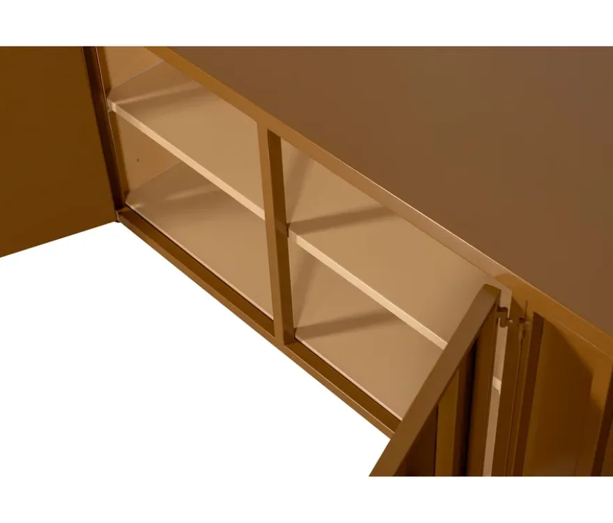 WOOOD Metall-TV-Schrank »Level«, honiggelb