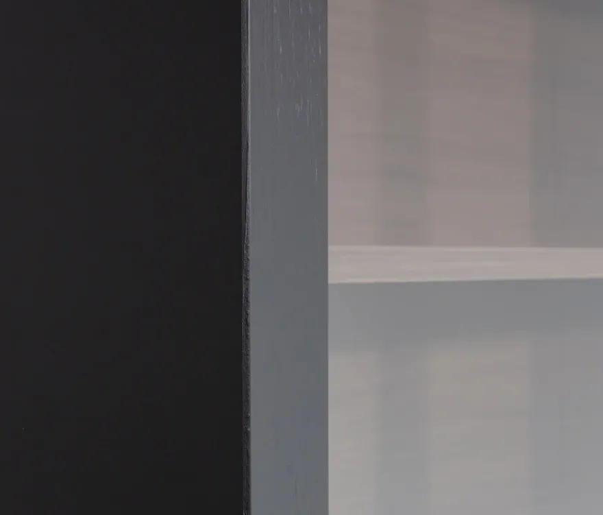 WOOOD Vitrine »James« aus Kiefernholz, schwarz