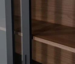 WOOOD Vitrine »James« aus Kiefernholz, schwarz